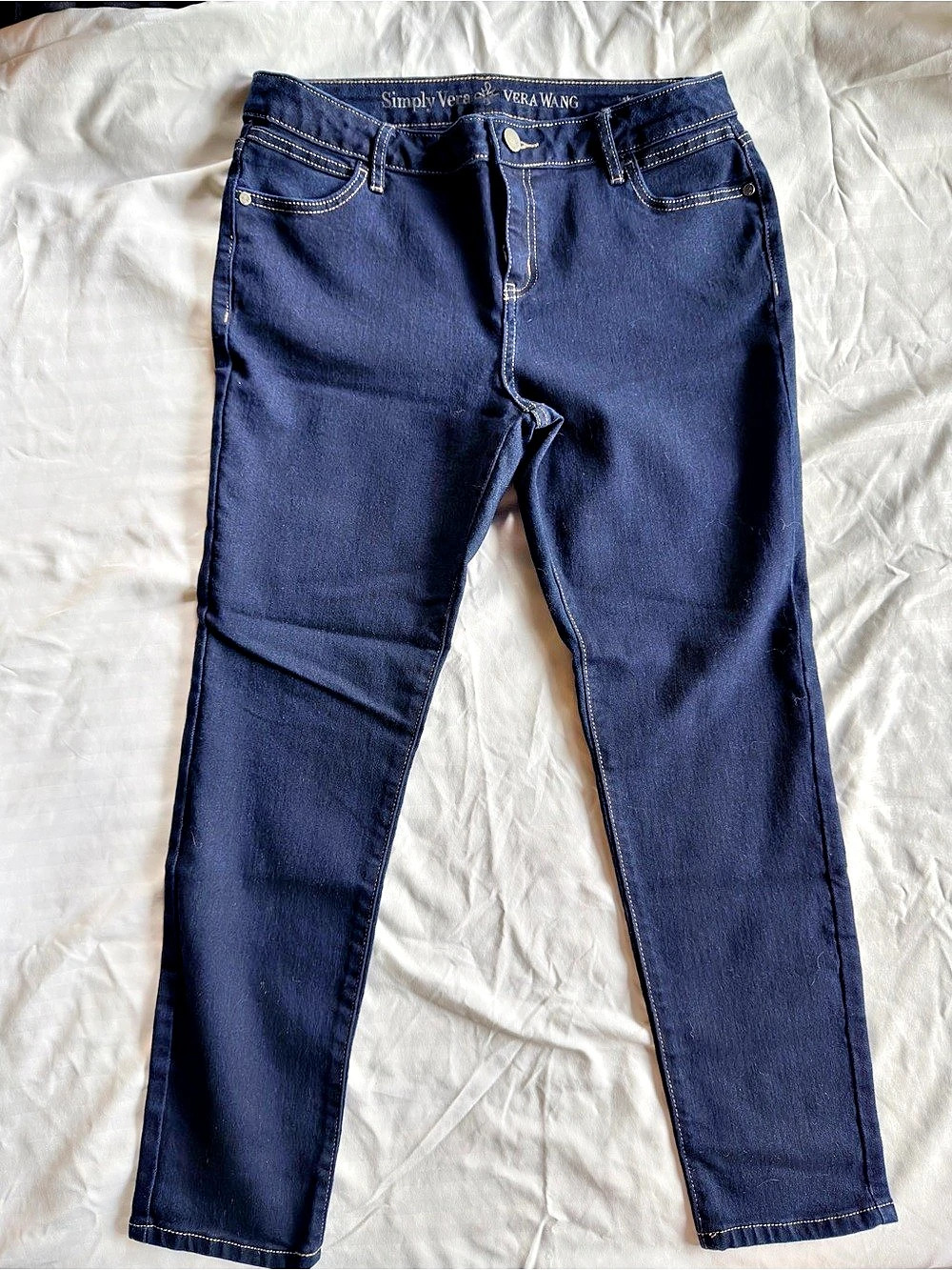 Simply Vera Wang Skinny Jeans Blue Waist 12P